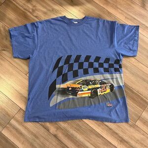 Nascar Racing Blue Wrap‎ Around Graphic Tshirt Men 3XL Bin A-6
